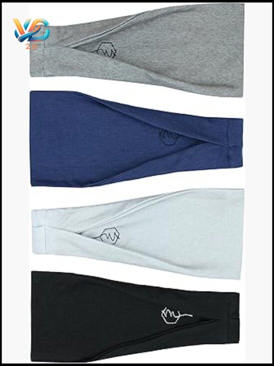 4 Pack Workout Headbands Non Slip Wide Sweatband for Gym Running Yoga main image 6